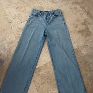 Light blue wide leg jeans